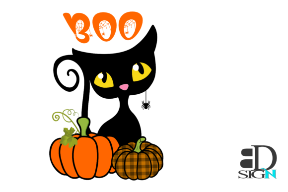 Review: About a Boo Cat with Plaid Pumpkin Design
